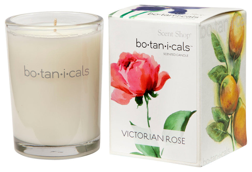 Botanical Candle, Victorian Rose