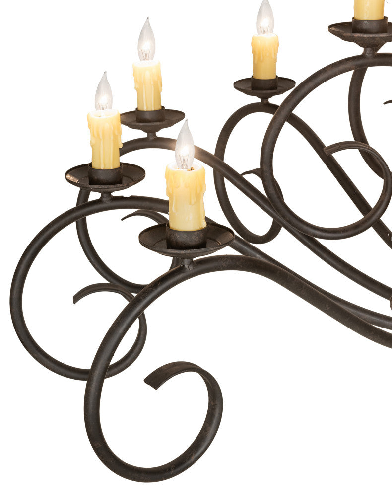 60 Wide Sienna 18 Light Two Tier Chandelier
