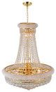 Empire 17 Light Down Chandelier With Gold Finish