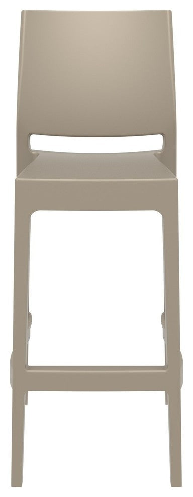 Maya Resin Barstool, Taupe, Set of 2