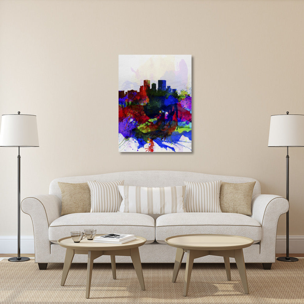 "El Paseo Watercolor Skyline" Fine Art Print