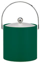 Kraftware Metal and Chrome Ice Bucket, Dark Green
