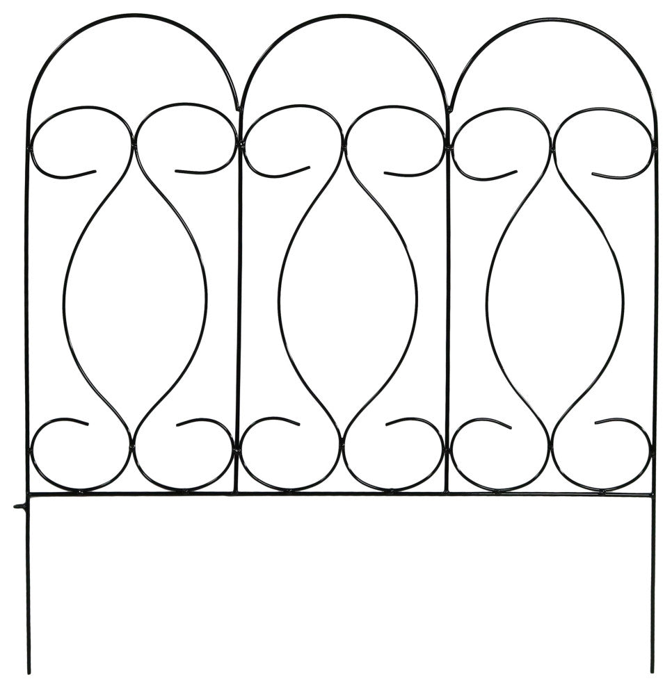 Sunnydaze Set of 5 Traditional Border Fences, 24"x24"