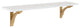 Corblynd Traditional Wood Wall Shelf, White, Gold, 36