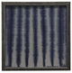 Shibori Indigo # 7 On Linen, Pewter Shadowbox, Large