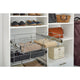 Closet Basket for Custom Closet Systems, Chrome, 30Wx12Dx7H"