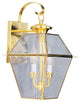Westover Outdoor Wall Lantern, Polished Brass