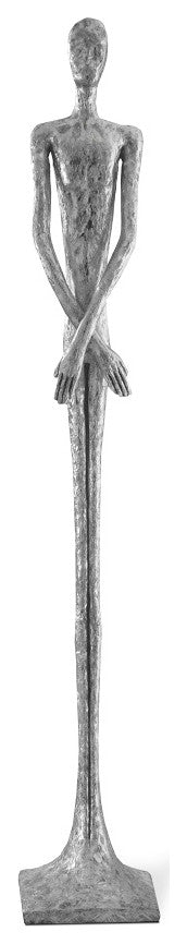 Skinny Male Sculpture, Silver Leaf