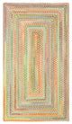 Baby's Breath Concentric Braided Rectangle Rug, Light Yellow, 2'3"x9' Runner
