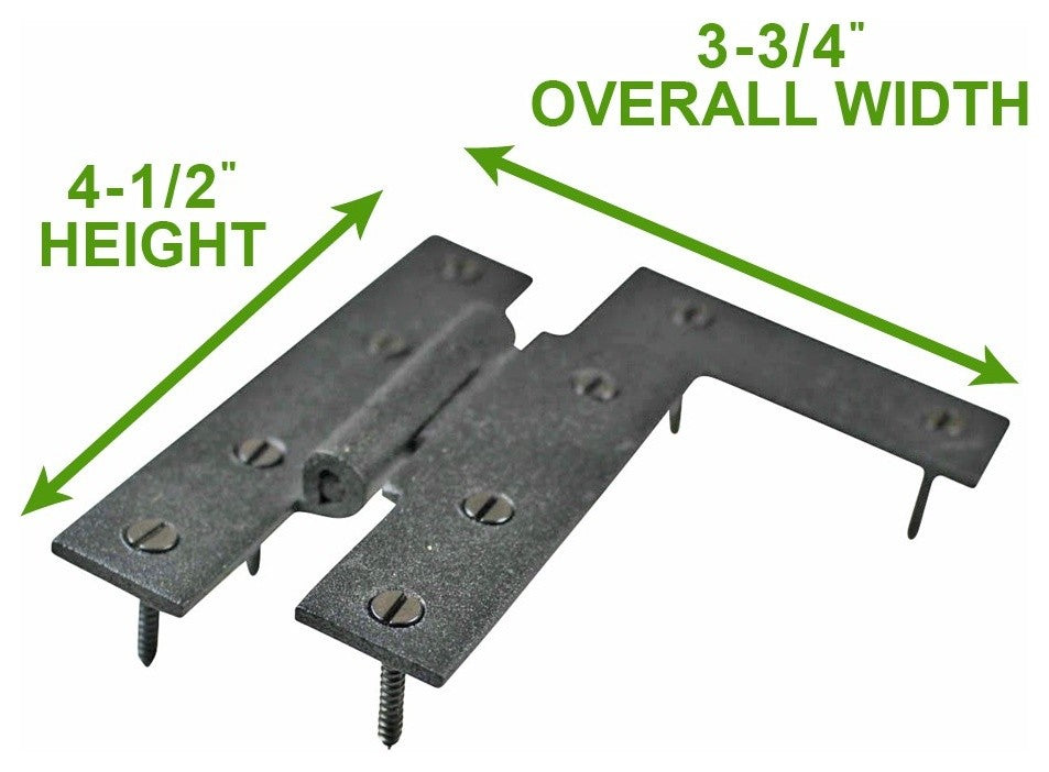 Cabinet Hinges Wrought HL Hinge Right 4 H w/ Offset 3/8"