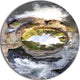 Wild River Tube, Landscape Photography Disc Metal Wall Art, 11"