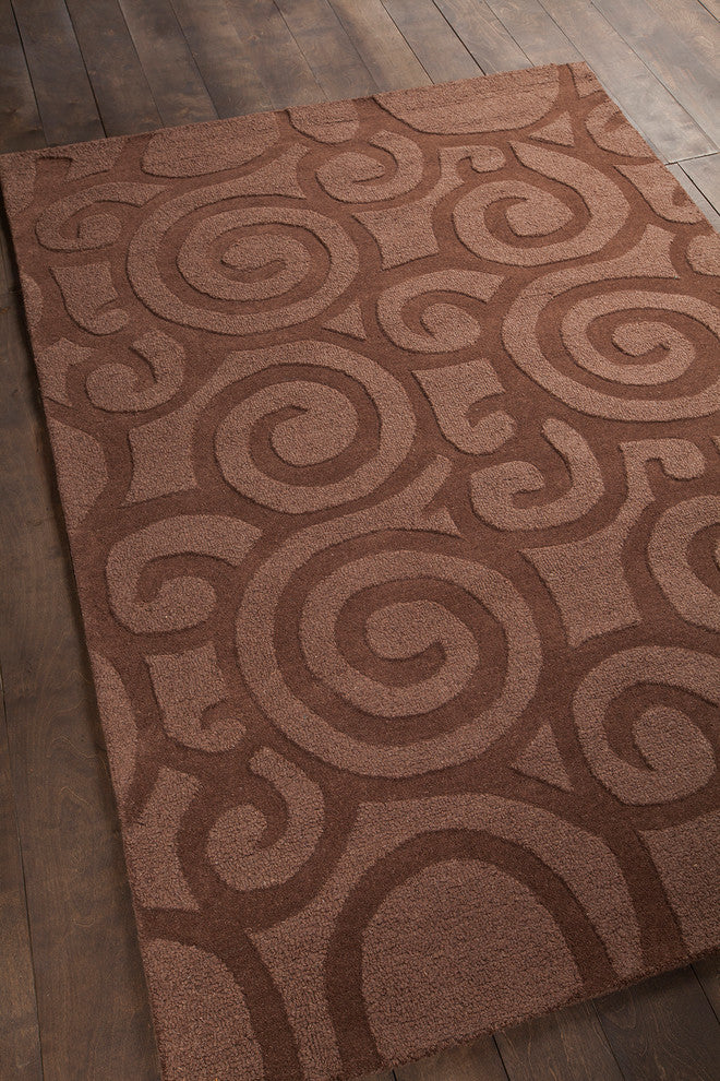 Jaipur Transitional Area Rug, Brown, 5'x7'