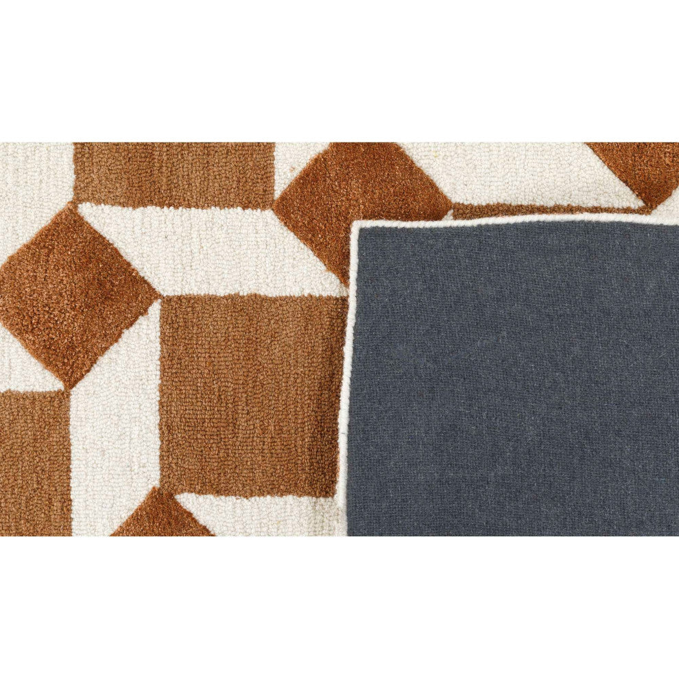 Retro Nova Area Rug, Rust, 6'x9'
