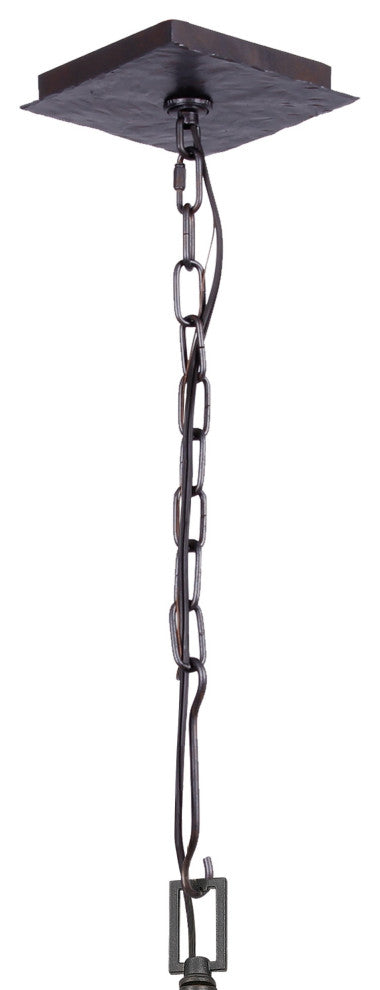 Capri 5 Light Raw Steel Chandelier