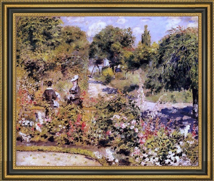 Pierre Auguste Renoir The Garden at FontenayFramed Premium Canvas Print, 20"x25"