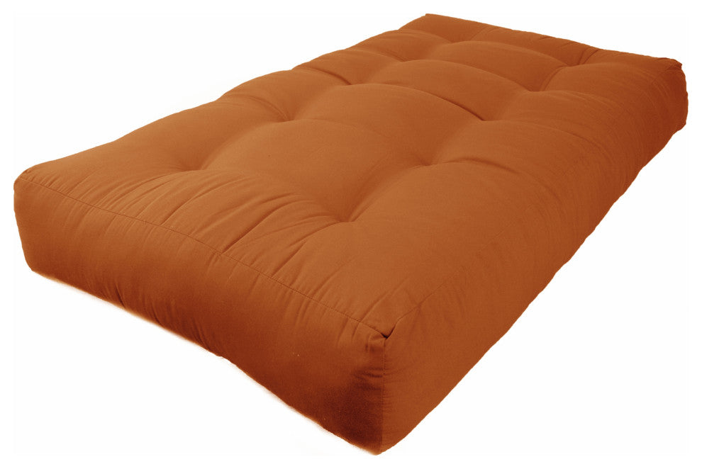 Blazing Needles Renewal 10" Twill Twin Futon Mattress, Spice