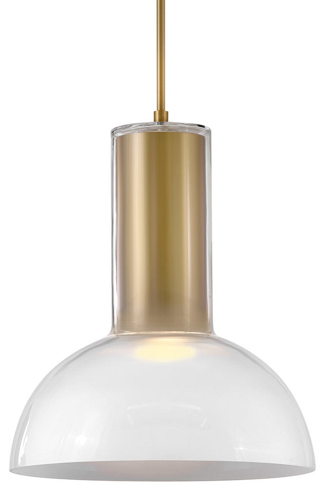 Fredrick Ramond Ombra Large Pendant, Lacquered Brass