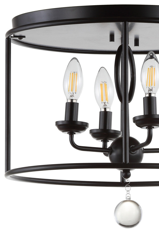 Alma 16" Metal LED Flush Mount, Oil Rubbed Bronze