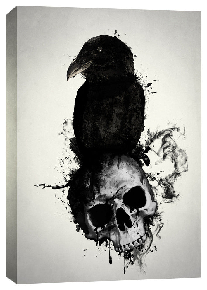 Cortesi Home "Raven and Skull" by Nicklas Gustafsson, Giclee Canvas, 12"x16"