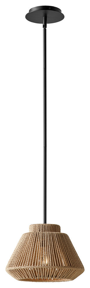 Eco Nido Natural Rope Pendant 1 Light 11.5"Lx11.5"Wx8"H