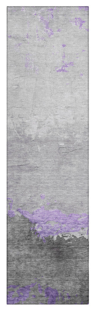 Machine Washable Indoor/Outdoor Chantille ACN1885 Purple 2'3" x 7'6" Runner Rug