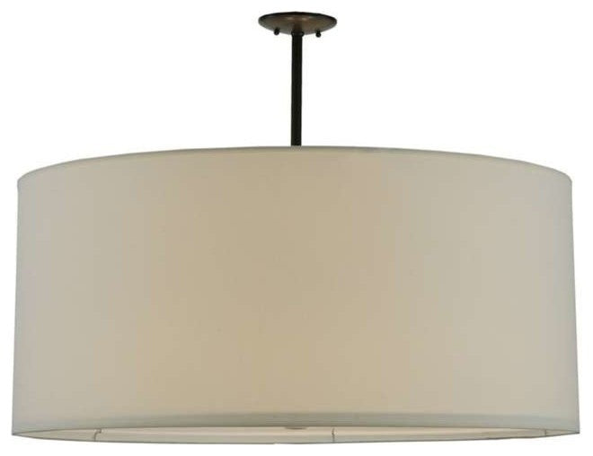 36" Cilindro White Textrene Pendant
