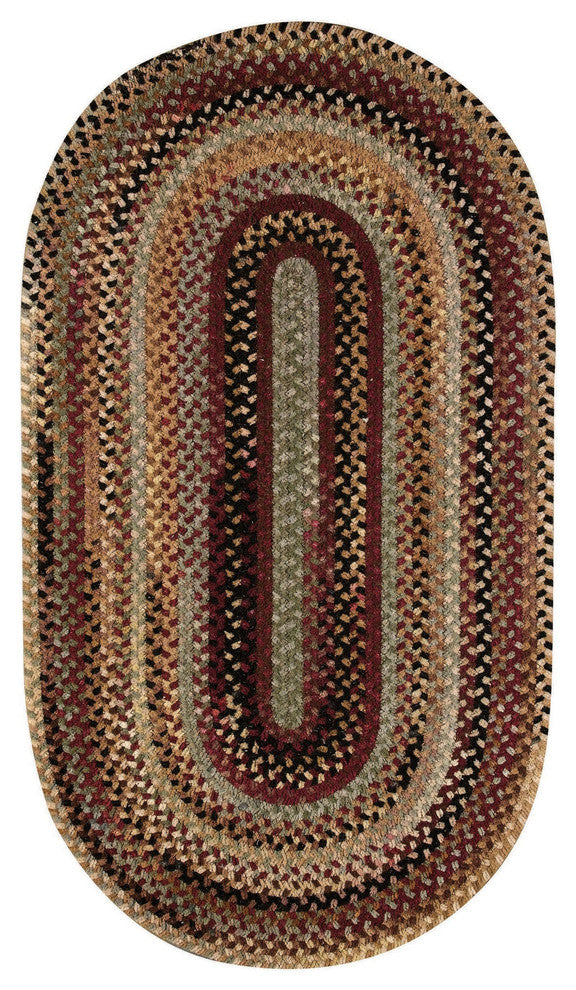 Capel Eaton Burgundy 0442_575 Braided Rugs - 24" X 8' Runner Runner