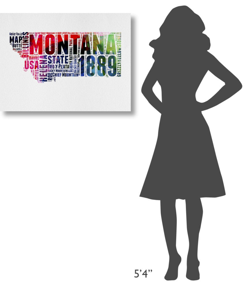 "Montana Word Cloud 2" Fine Art Print