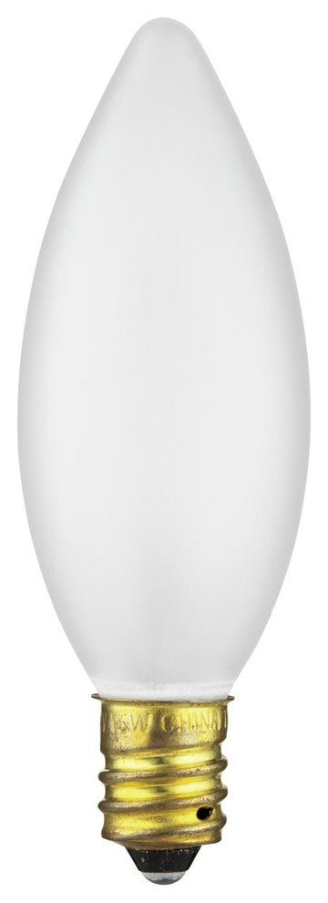 Sunlite 15 Watt Petite Chandelier, Candelabra Base, Frost