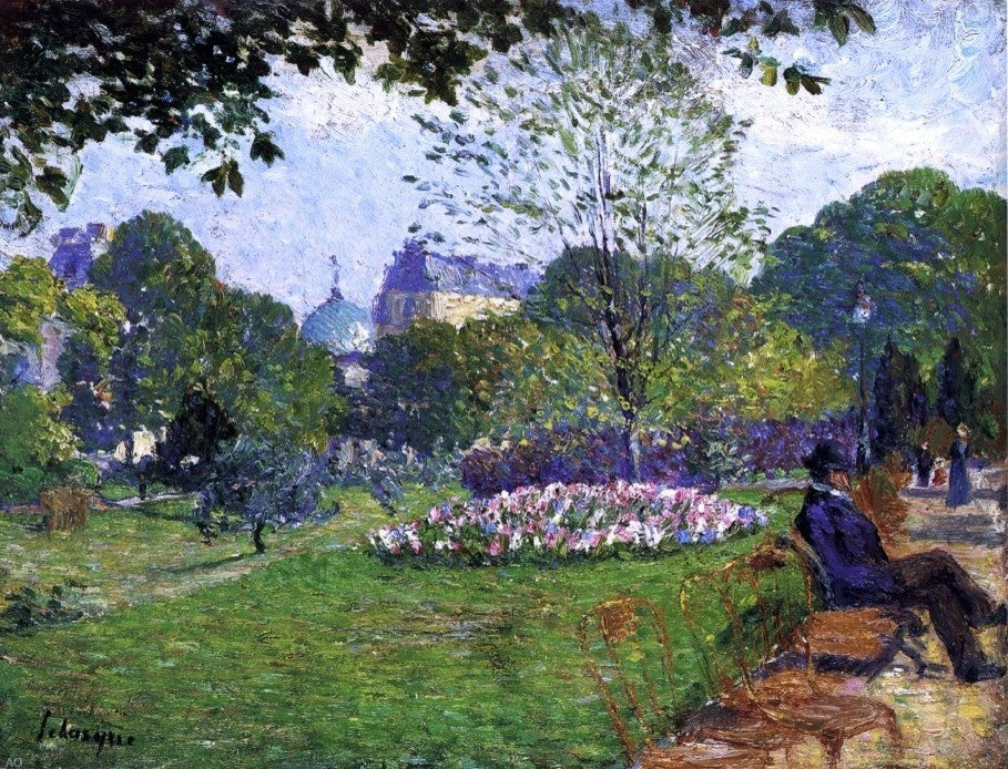 Henri Lebasque Le Parc De Saint-Cloud Premium Canvas Print
