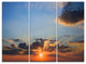 "Beautiful Cloudy Sunset Panorama" Metal Wall Art, 3 Panels, 36"x28"