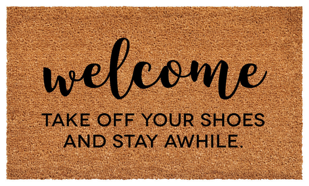 Calloway Mills Take Off Your Shoes and Stay a While Doormat, 30"x48"