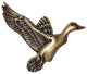 Mallard Duck Cabinet Knob, Antique Brass