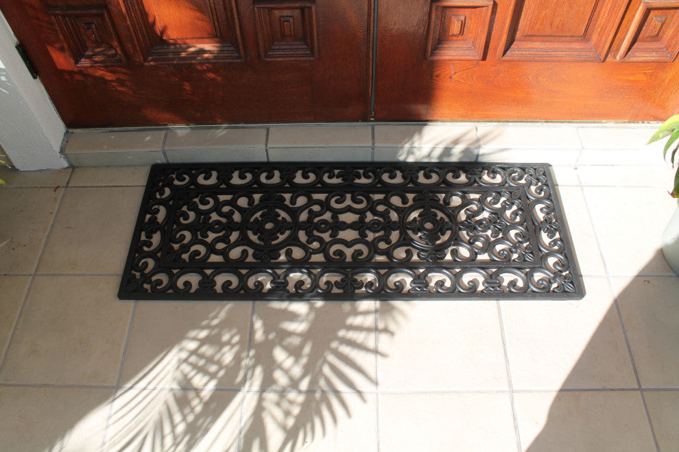 First Impression Audrey Rubber Entry Double Doormat 18"x48