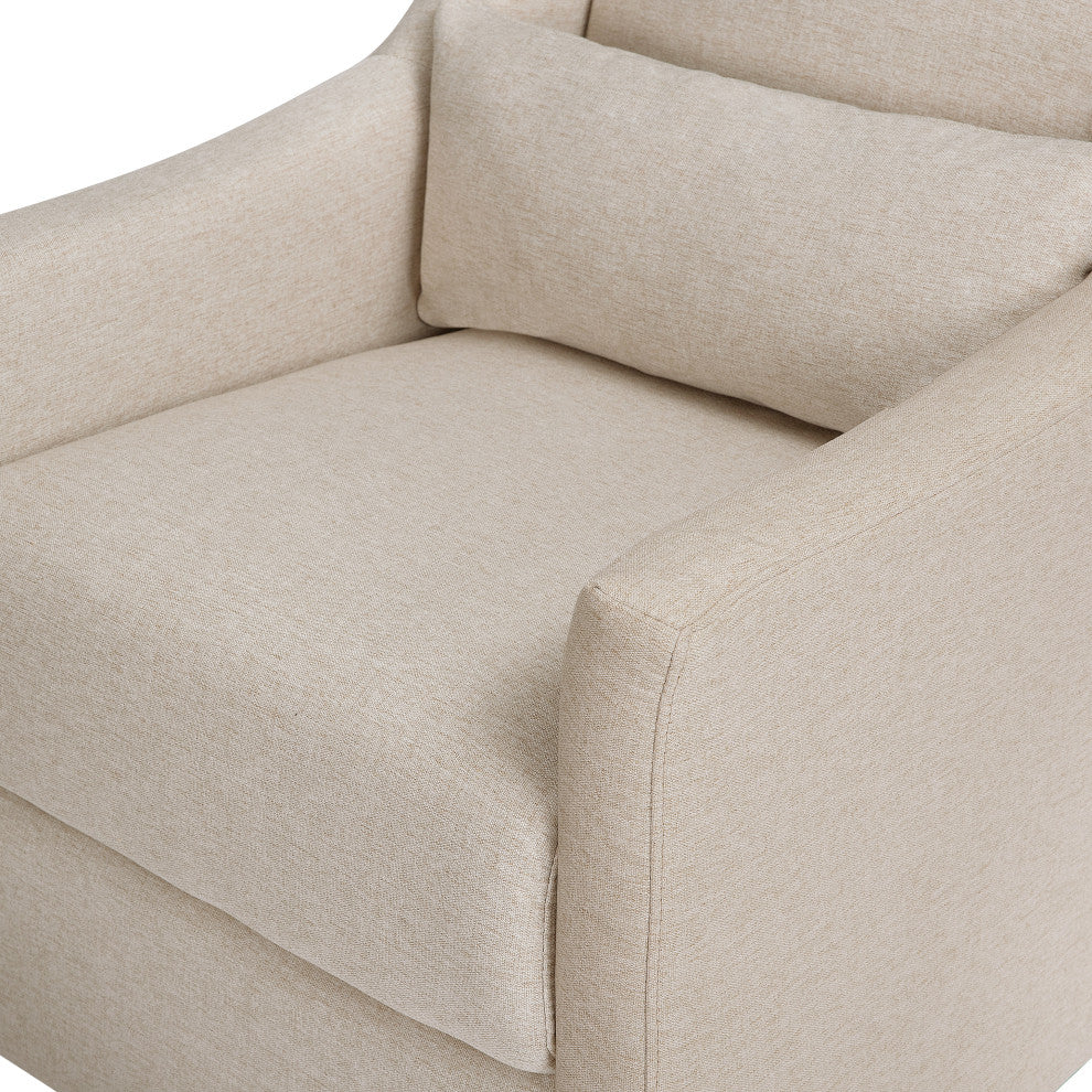 Toco Swivel Glider and Ottoman, Water Repellent and Stain Resistant, Performance Beach Eco-Weave