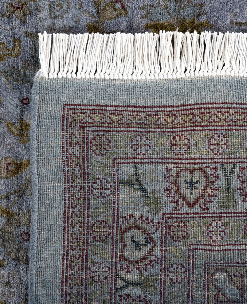Overdyed One-of-a-Kind Hand-Knotted Area Rug Gray, 9' 2" x 9' 5"