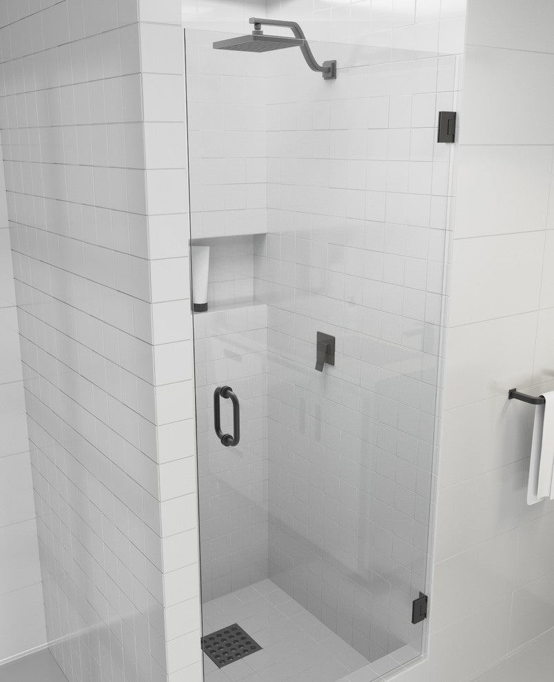 78x24.375-24.75" Frameless Shower Door, Enduroshield, Oil Rubbed Bronze
