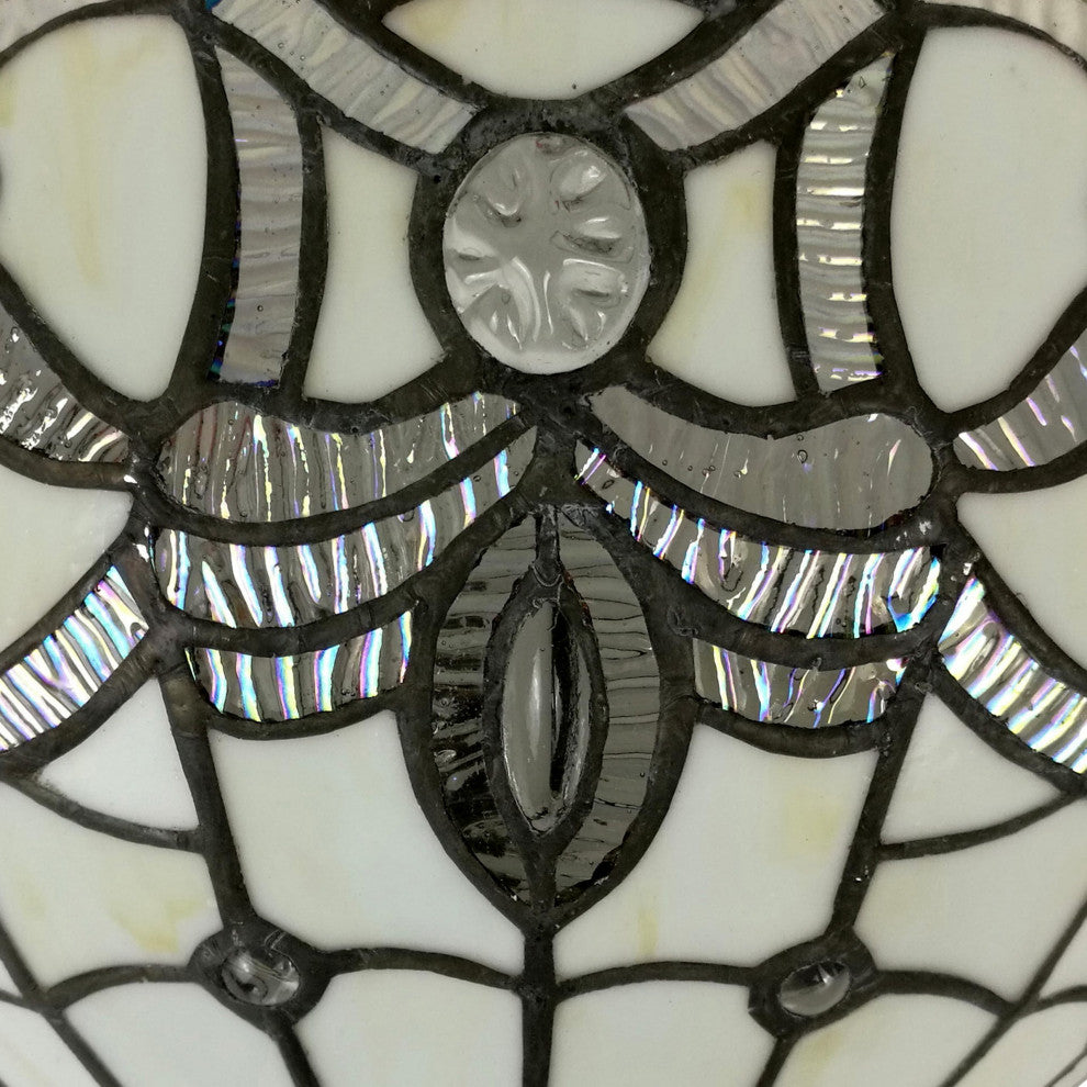 Amora Lighting AM280WL12 Tiffany Style White Wall Sconce 12"