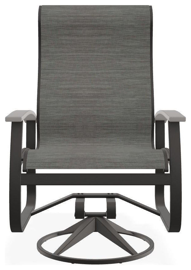 Belle Isle Sling Outdoor Swivel Rocker, Sicily/Warm Gray