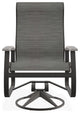 Belle Isle Sling Outdoor Swivel Rocker, Sicily/Warm Gray