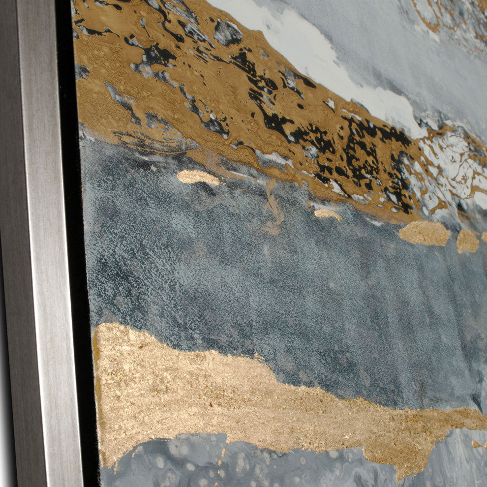 Shimmering Light Hand Painted Canvas, 40" X 2" X 55"