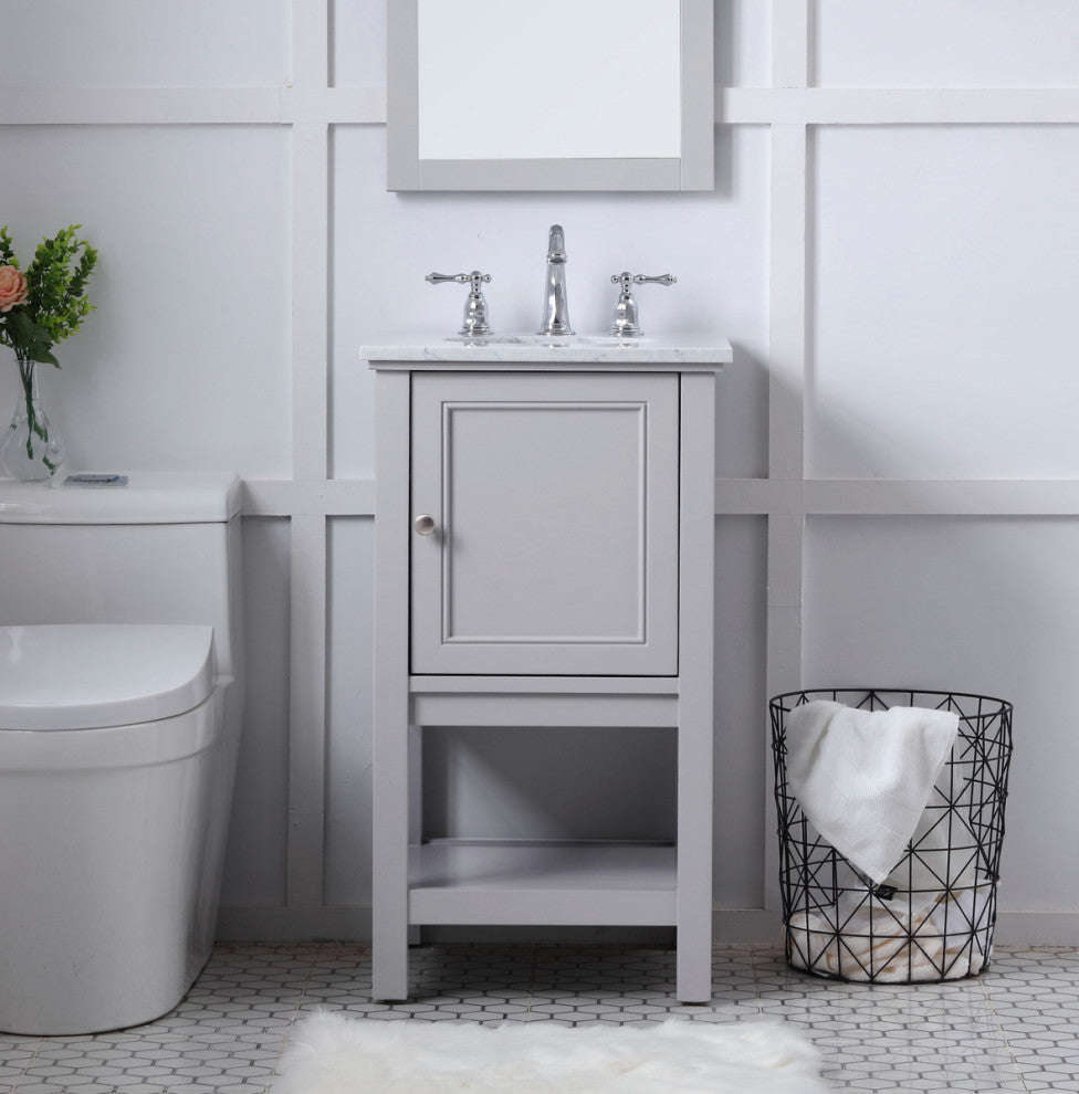 Matilda 19" Single Bathroom Vanity Set, Gray