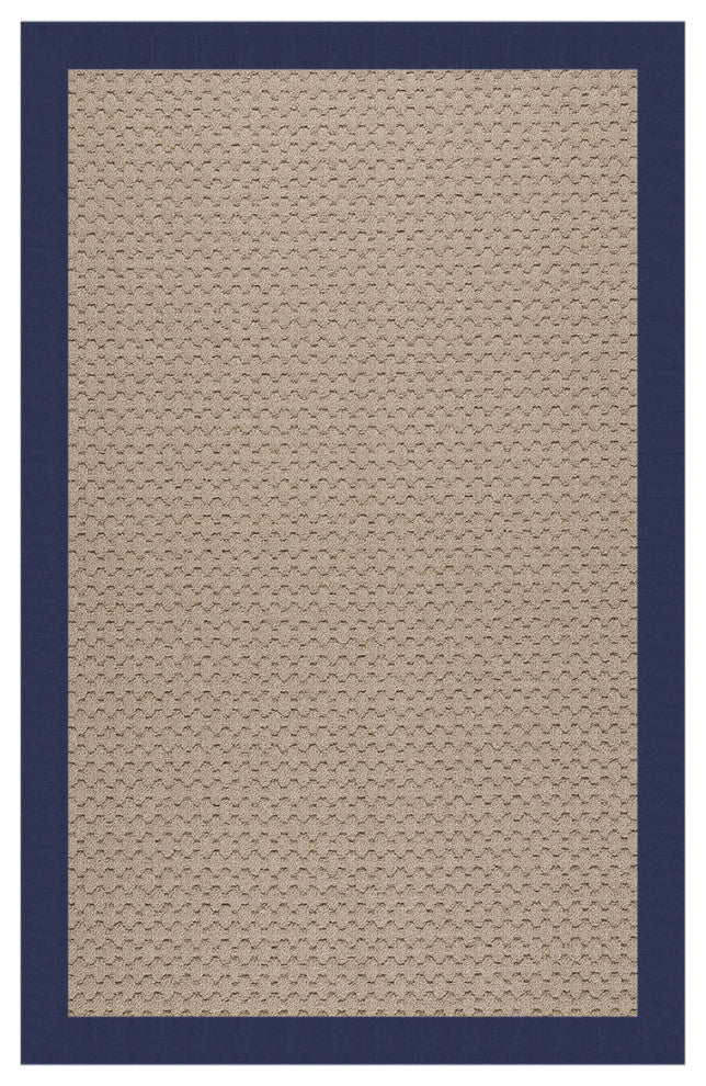 Zoe-Grassy Mountain Machine Tufted Rectangle Rug, Navy, 3'x5'