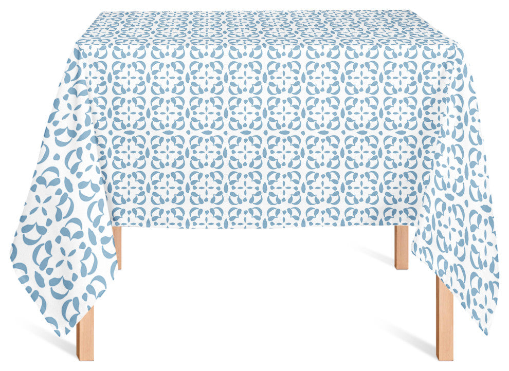 Tile Pattern Blue 2 58x58 Tablecloth