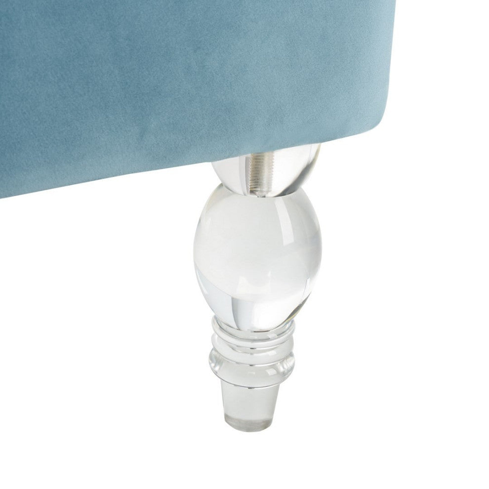 Safavieh Couture Geode Modern Wingback Chair, Light Blue