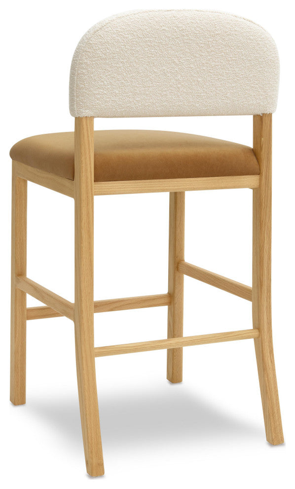 Calla Cognac Performance Velvet Counter Stool