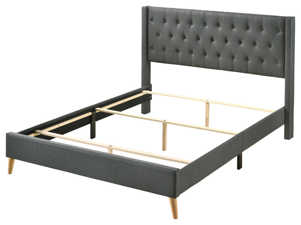 Bergen Queen Bed, Gray