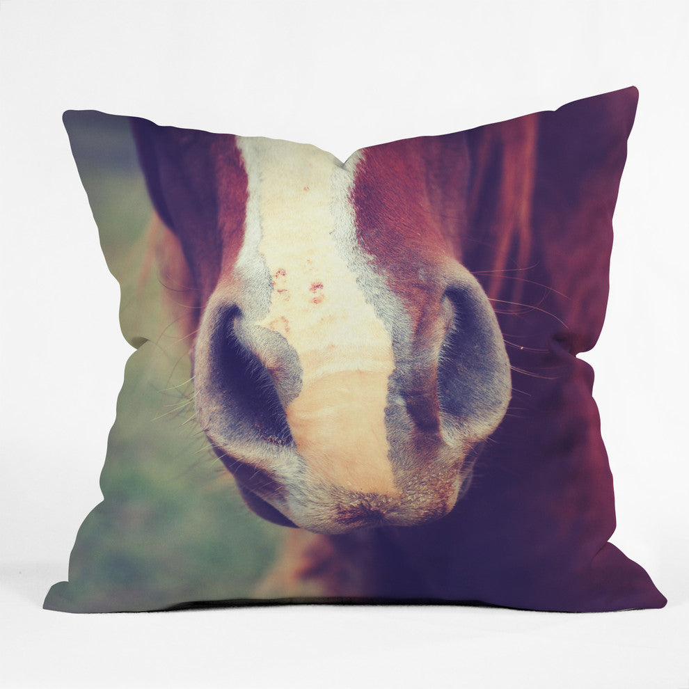 Allyson Johnson Horse Sense 1 Outdoor Throw Pillow, 26x26x7