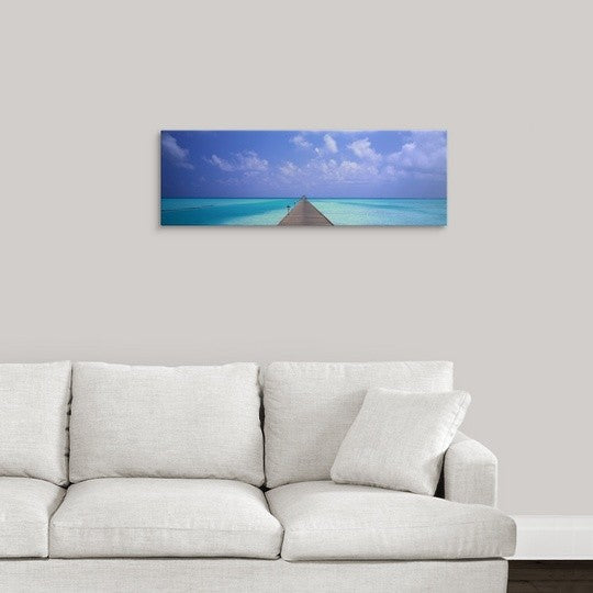 "Holiday Island Maldives" Canvas Art, 36"x12"x1.25"