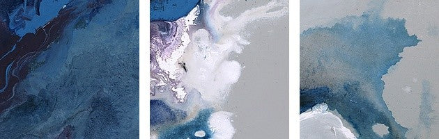 "Cerulean waters" Canvas Art, 24"x16"